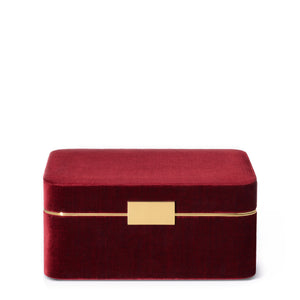 AERIN Beauvais Velvet Jewelry Box - Cinnabar