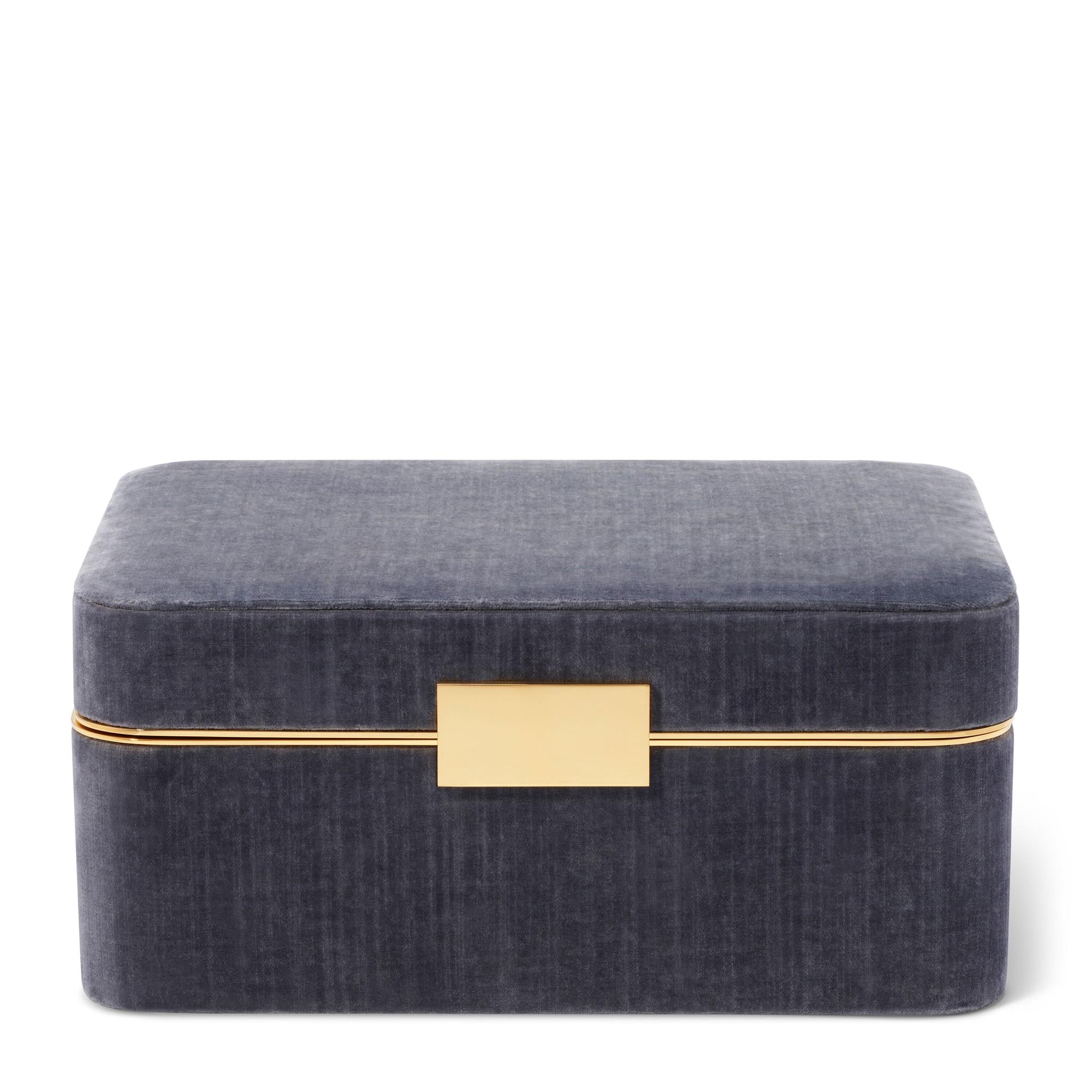 AERIN Beauvais Velvet Jewelry Box - Dusk Blue – Lifelong Collectibles