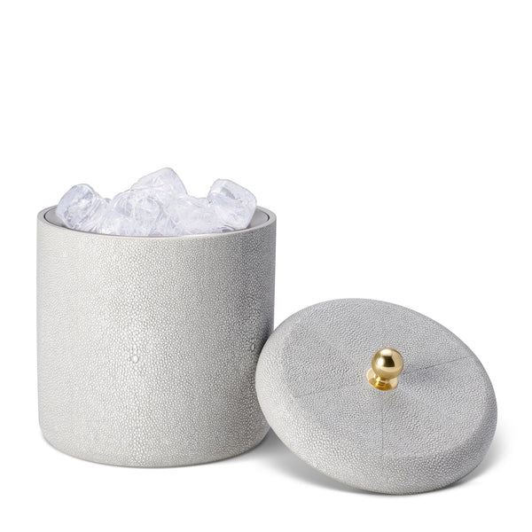 Load image into Gallery viewer, AERIN Shagreen Ice Bucket - Dove
