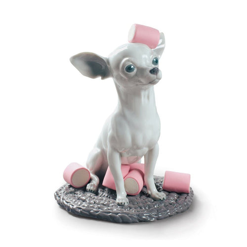 Lladro Chihuahua with Marshmallows Dog Figurine