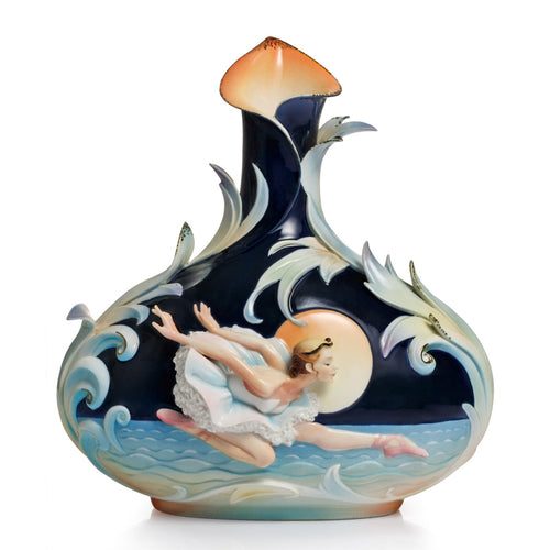Franz Porcelain Prima Ballerina Design Sculptured Porcelain Vase