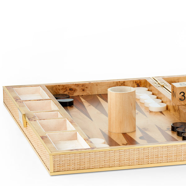 Load image into Gallery viewer, AERIN Cane Backgammon Set
