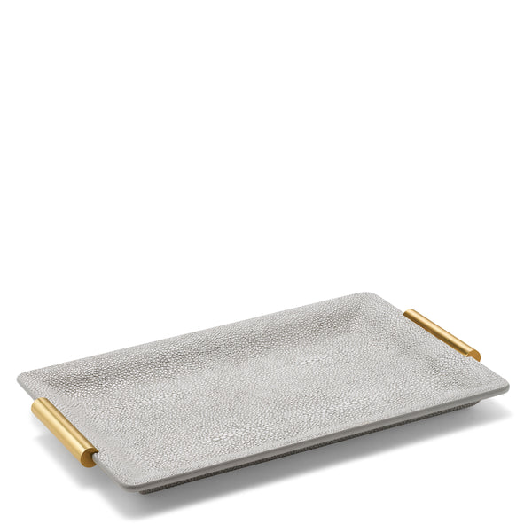 Load image into Gallery viewer, AERIN Shagreen Small Vanity Tray - Dove
