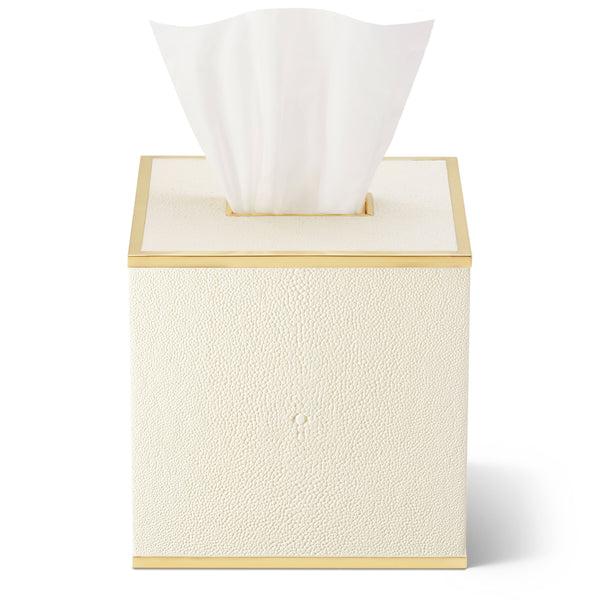 Load image into Gallery viewer, AERIN Classic Shagreen Tissue Box Cover - Cream
