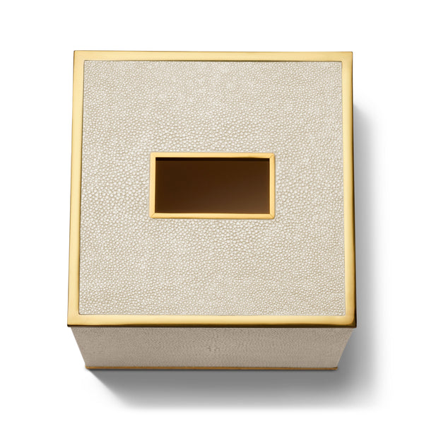 Load image into Gallery viewer, AERIN Classic Shagreen Tissue Box Cover - Wheat
