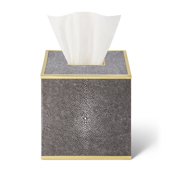 Load image into Gallery viewer, AERIN Classic Shagreen Tissue Box Cover - Chocolate
