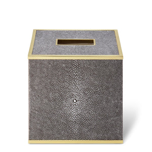 AERIN Classic Shagreen Tissue Box Cover - Chocolate
