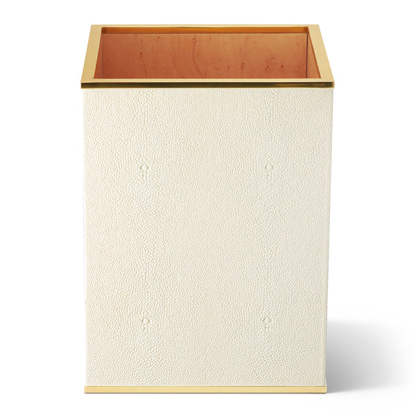 Load image into Gallery viewer, AERIN Classic Shagreen Waste Basket - Cream
