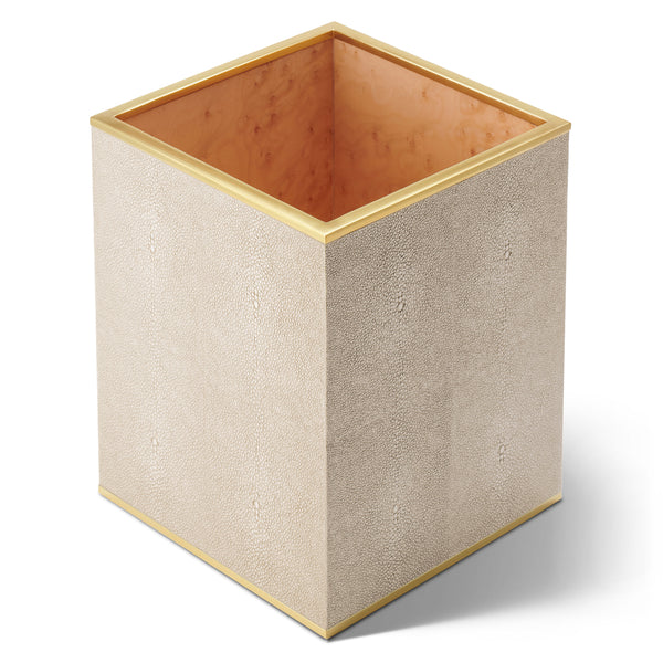 Load image into Gallery viewer, AERIN Classic Shagreen Waste Basket - Wheat
