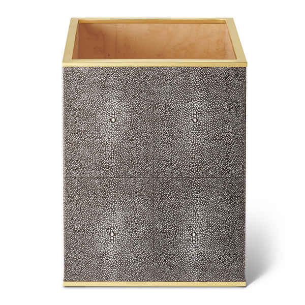 Load image into Gallery viewer, AERIN Classic Shagreen Waste Basket - Chocolate
