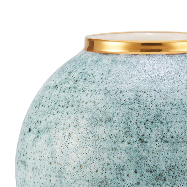 Load image into Gallery viewer, AERIN Calinda Round Vase - Blue Grotto
