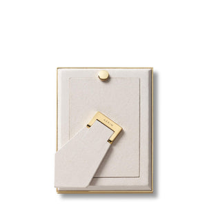 AERIN Classic Croc Leather 4x6 Frame - Verde