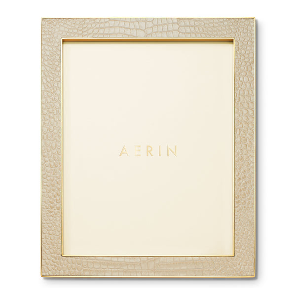 Load image into Gallery viewer, AERIN Classic Croc Leather 8x10 Frame - Fawn
