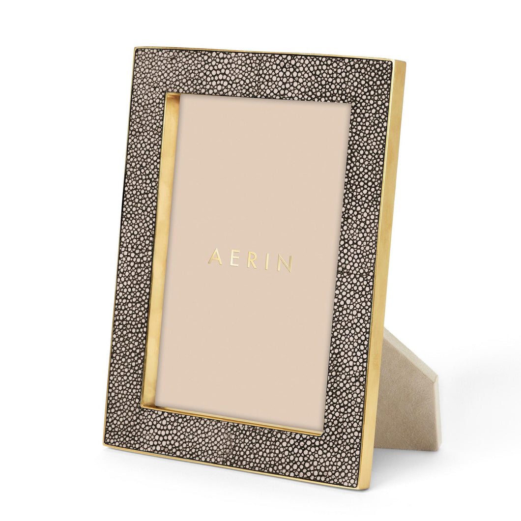 AERIN Classic Shagreen 5x7 Frame - Chocolate