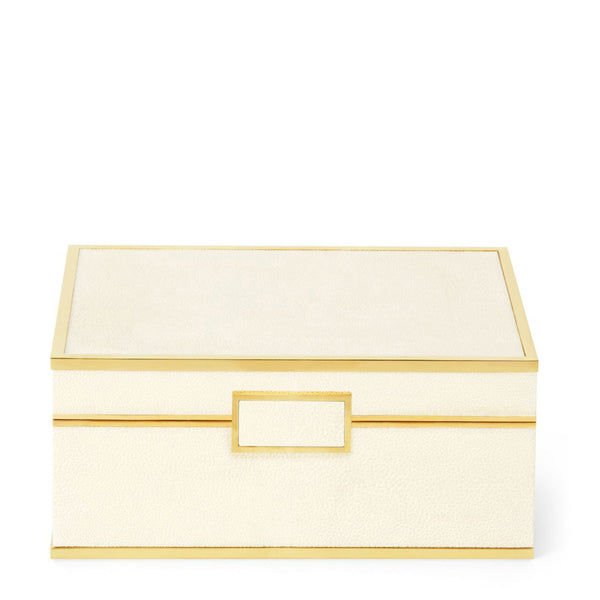 Load image into Gallery viewer, AERIN Classic Shagreen Small Jewelry Box - Cream
