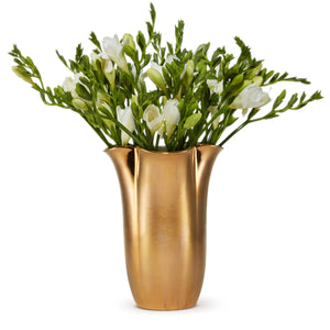 AERIN Gilded Clover Tall Vase - Gold
