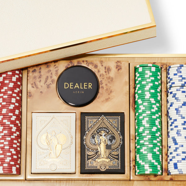Load image into Gallery viewer, AERIN Shagreen Poker Set - Cream
