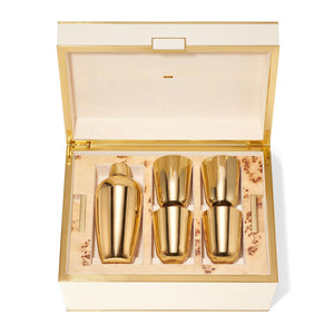 AERIN Classic Shagreen Bar Set - Cream