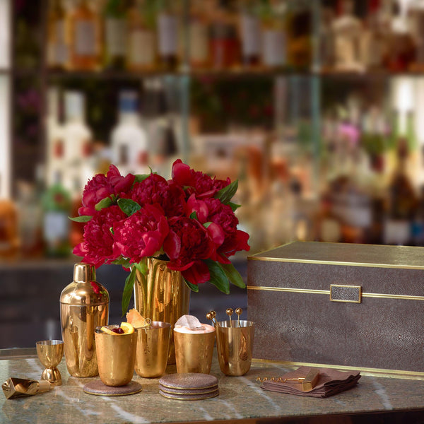 Load image into Gallery viewer, AERIN Classic Shagreen Bar Set - Cream
