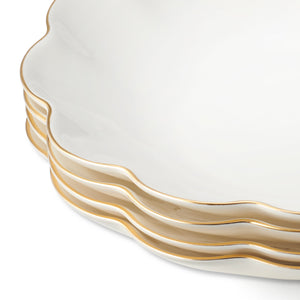 AERIN Scalloped Appetizer Plate, Set of 4