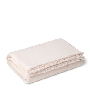 AERIN Noe Cashmere Throw - Dandelion White