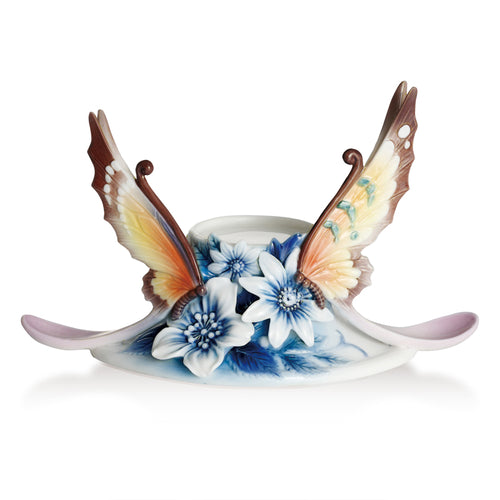 Franz Porcelain Eternal Love Sculptured Porcelain Tea Light Holder