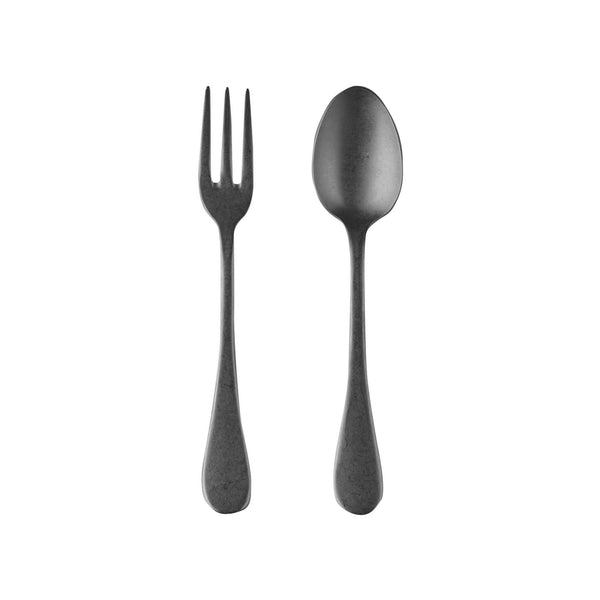 Load image into Gallery viewer, Mepra Serving Set (Fork And Spoon) Vintage Oro Nero
