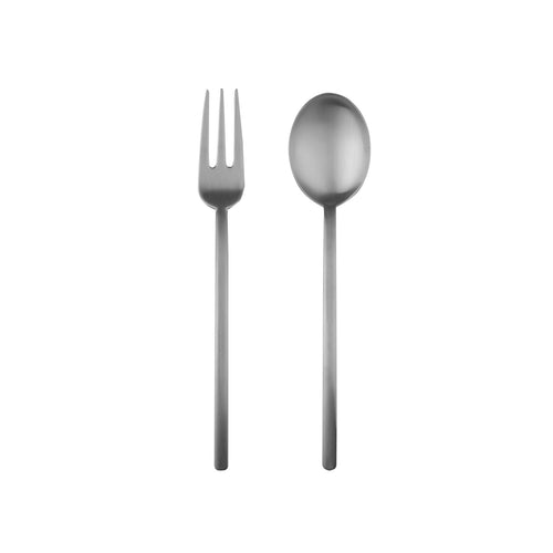 Mepra Serving Set (Fork And Spoon) Due Ice