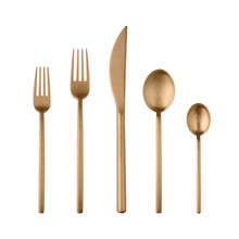 Load image into Gallery viewer, Mepra Due Ice Oro 20-Piece Flatware Set