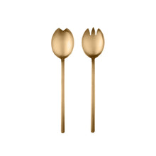 Load image into Gallery viewer, Mepra Salad Servers (Fork And Spoon) Due Ice Oro