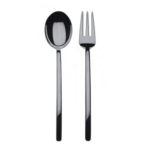 Mepra Serving Set (Fork And Spoon) Due Oro Nero