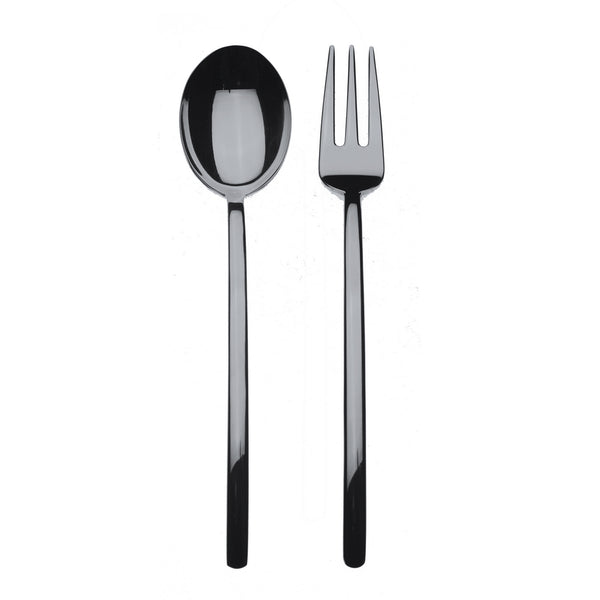 Load image into Gallery viewer, Mepra Serving Set (Fork And Spoon) Due Oro Nero
