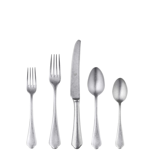 Load image into Gallery viewer, Mepra Dolce Vita 5-Piece Flatware Set, Pewter
