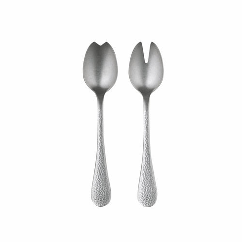 Mepra Salad Servers (Fork And Spoon) Epoque Pewter