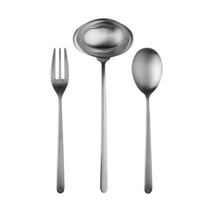 Mepra 3 Pcs Serving Set (Fork Spoon And Ladle) Linea Ice