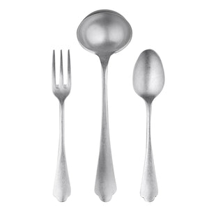 Mepra 3 Pcs Serving Set (Fork Spoon And Ladle) Dolce Vita Pewter