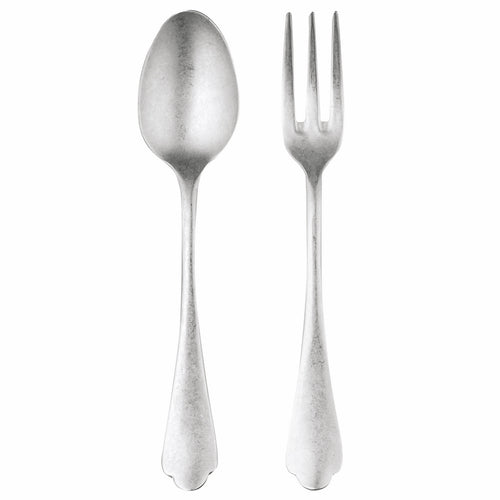 Mepra Serving Set (Fork And Spoon) Dolce Vita Pewter