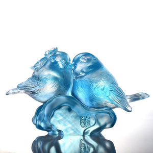 Liuli Crystal Bird Sculpture, Our Happiness