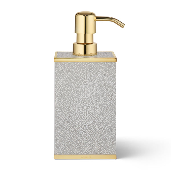 Load image into Gallery viewer, AERIN Classic Shagreen Soap Pump Dispenser - Dove
