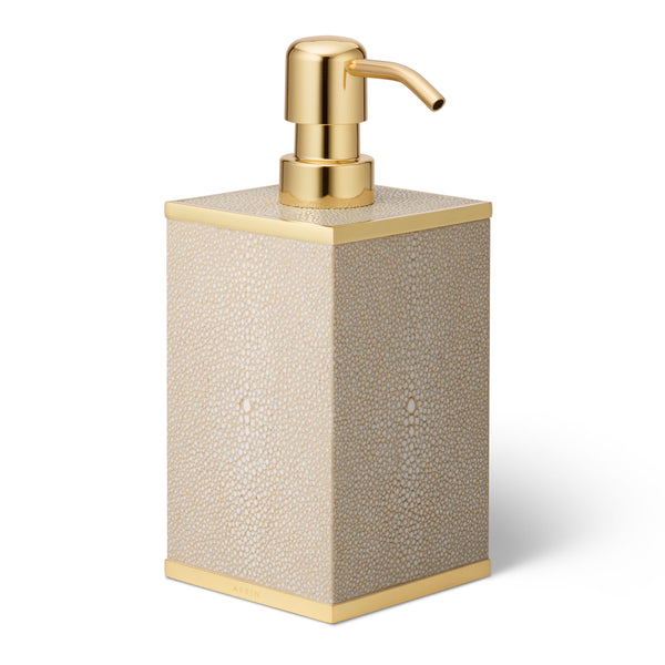 Load image into Gallery viewer, AERIN Classic Shagreen Soap Pump Dispenser - Wheat

