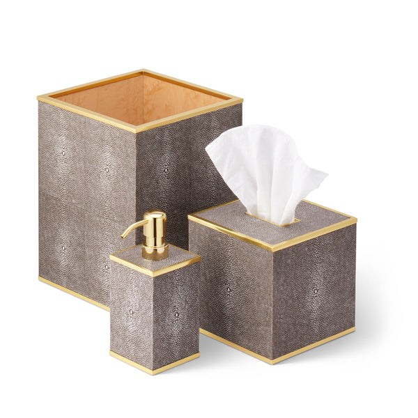 Load image into Gallery viewer, AERIN Classic Shagreen Soap Pump Dispenser - Chocolate
