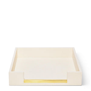 AERIN Shagreen Paper Tray - Cream