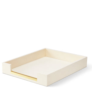 AERIN Shagreen Paper Tray - Cream