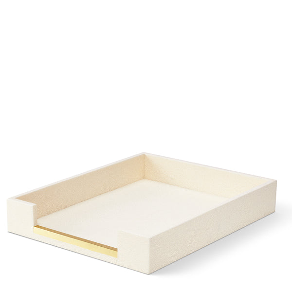 Load image into Gallery viewer, AERIN Shagreen Paper Tray - Cream
