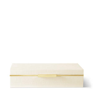 AERIN Shagreen Envelope Box - Cream