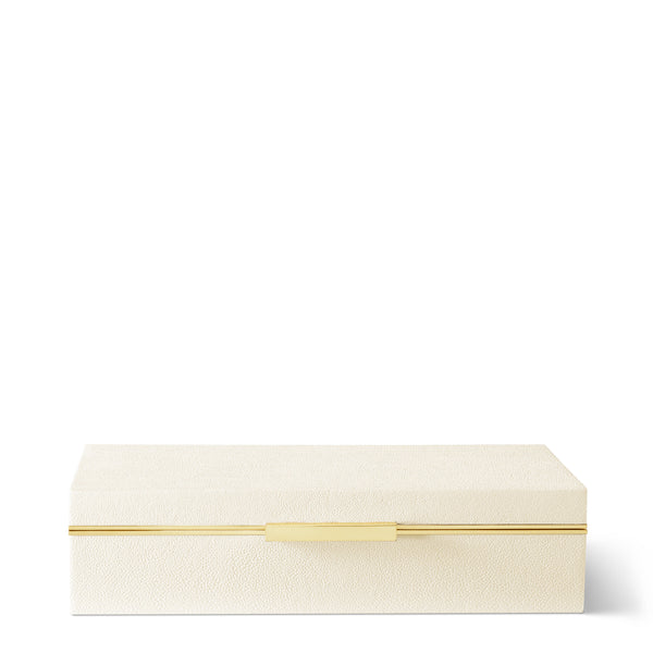 Load image into Gallery viewer, AERIN Shagreen Envelope Box - Cream
