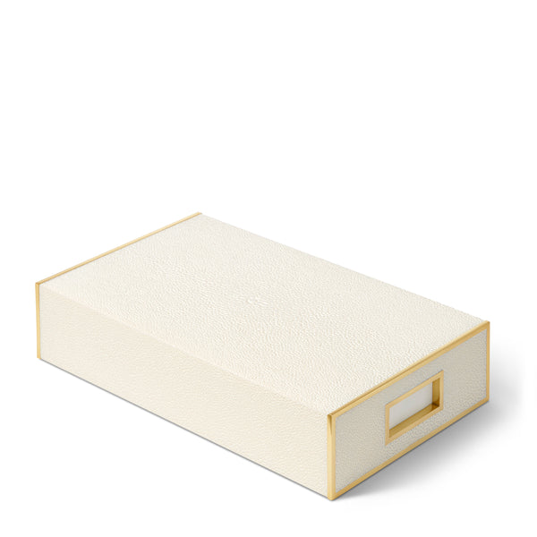 Load image into Gallery viewer, AERIN Shagreen Oversized Match Box - Cream
