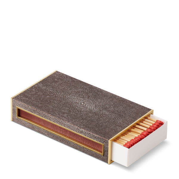 Load image into Gallery viewer, AERIN Shagreen Oversized Match Box - Chocolate
