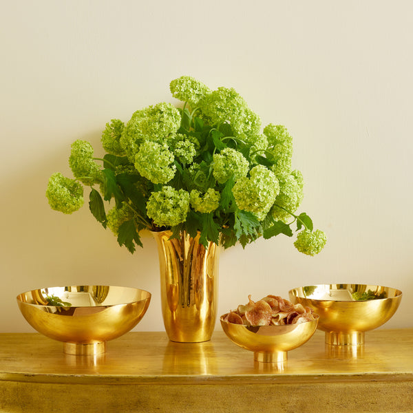 Load image into Gallery viewer, AERIN Sintra Footed Bowl - Medium - Gold
