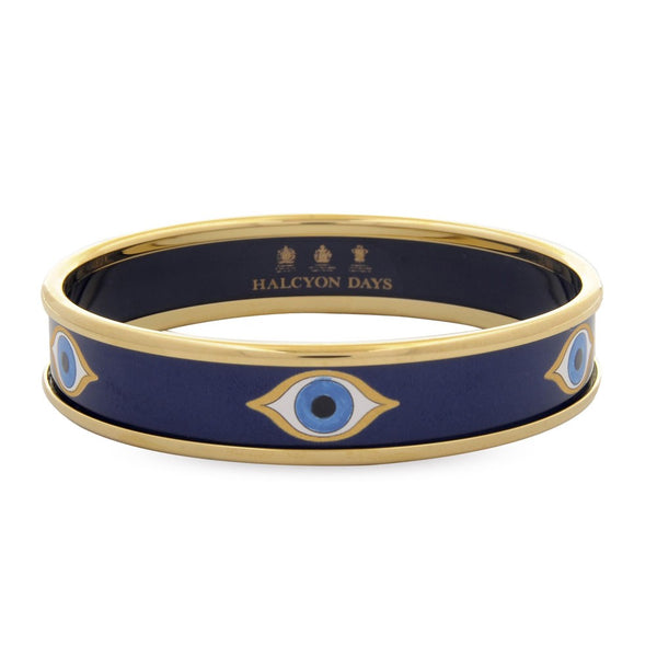 Load image into Gallery viewer, Halcyon Days &quot;Evil Eye on Navy&quot; Bangle
